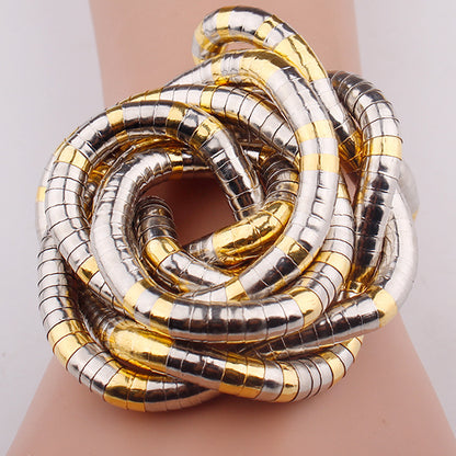 Iron Plated Curved Flexible Snake Necklace